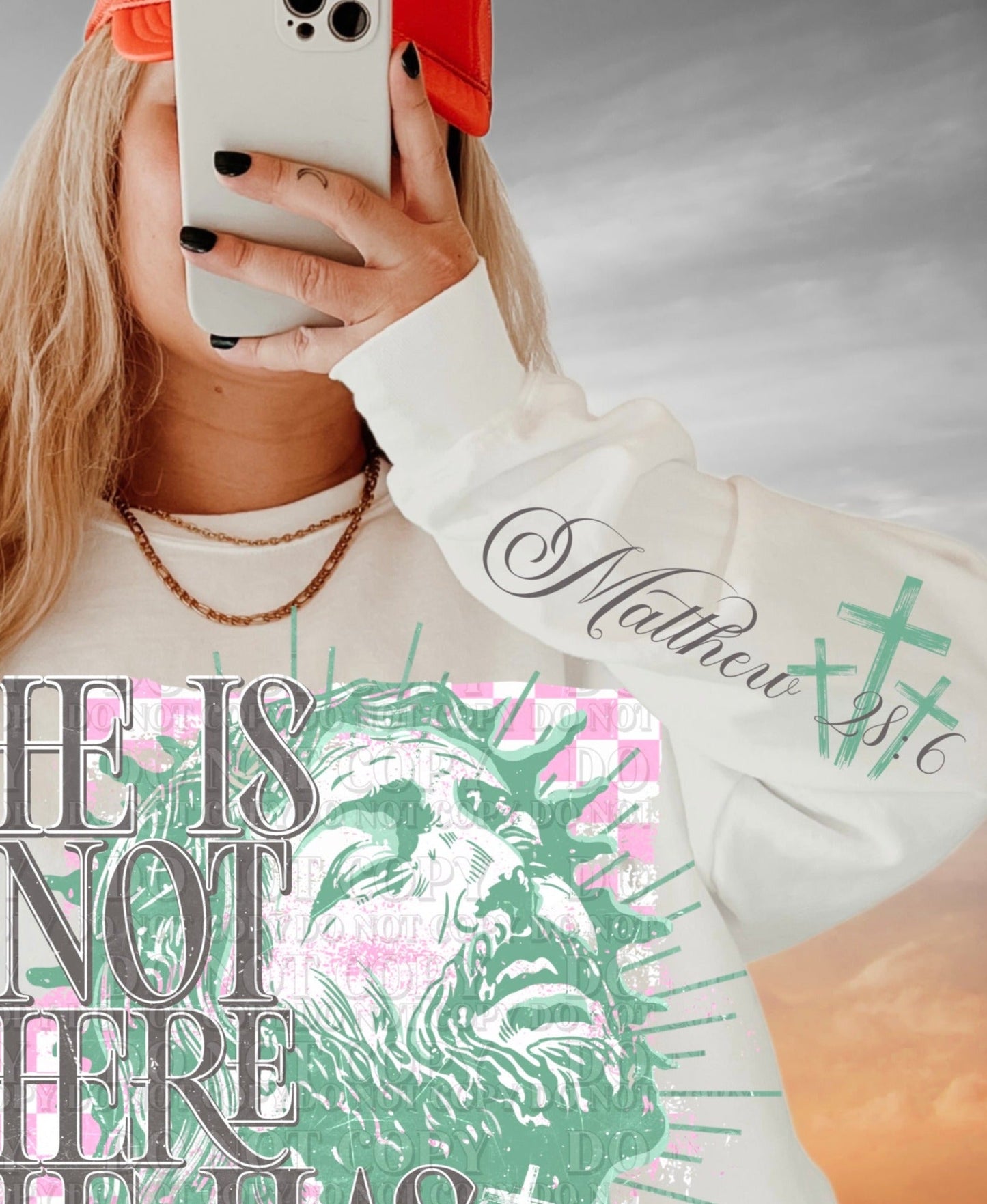 T-Shirt or Sweatshirt Christian Easter - He Has Risen .