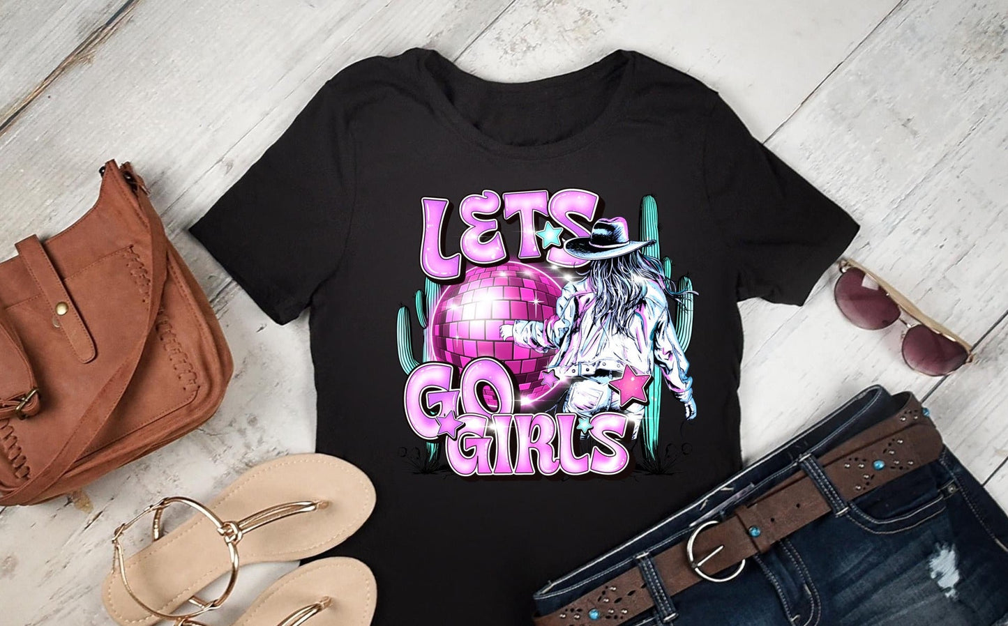 T-Shirt Or Sweatshirt Country Lets Go Girls