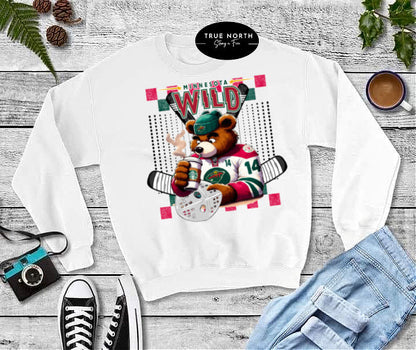 Sweatshirt Or T-Shirt Minnesota Wild Star B Coffee Time .