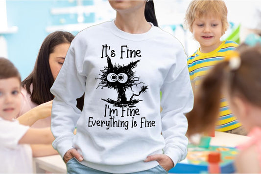 Vintage Humor T-ShirtSweatshirt - Funny Im Fine Design for Any Occasion .