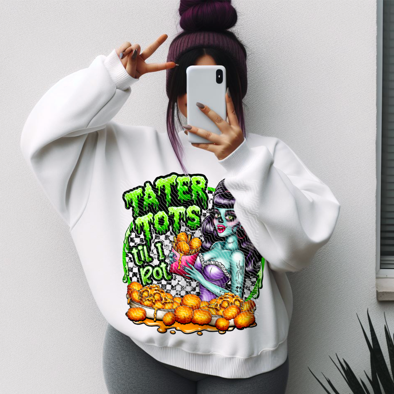 Hilarious Tater Tots Or Die Sleeve Print Unisex T-Shirt or Sweatshirt Offered .