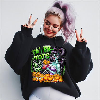 Hilarious Tater Tots Or Die Sleeve Print Unisex T-Shirt or Sweatshirt Offered .