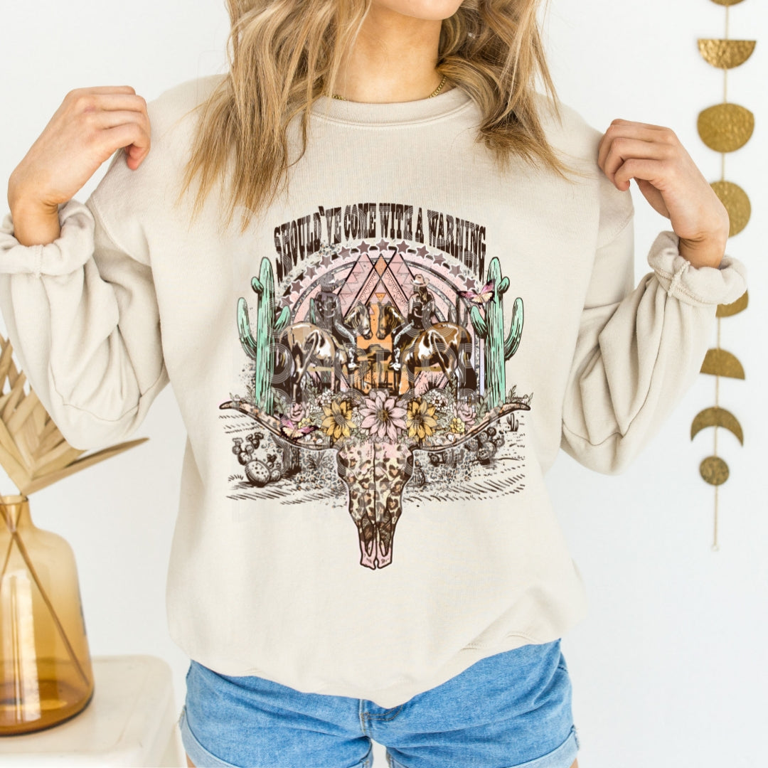 Country Sweatshirt or T-Shirt - Rustic Warning Design .