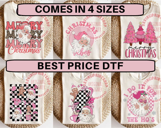 Sweatshirt Hoodie or T-Shirt Christmas Pink Christmas Bundle .