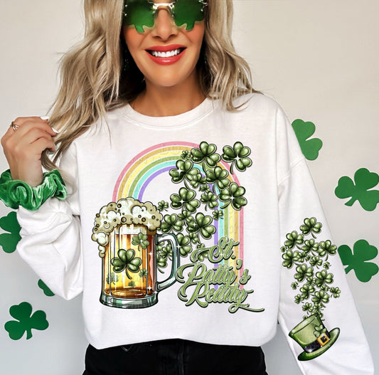 St Patricks Day Sleeve Shirt - Green Sweatshirt or T-Shirt