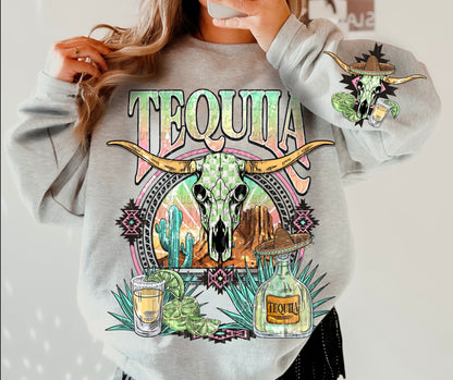 T-Shirt Or Sweatshirt Western Boho Summer Style Tequila .