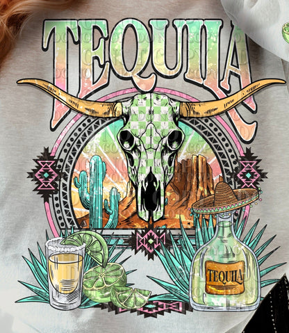 T-Shirt Or Sweatshirt Western Boho Summer Style Tequila .