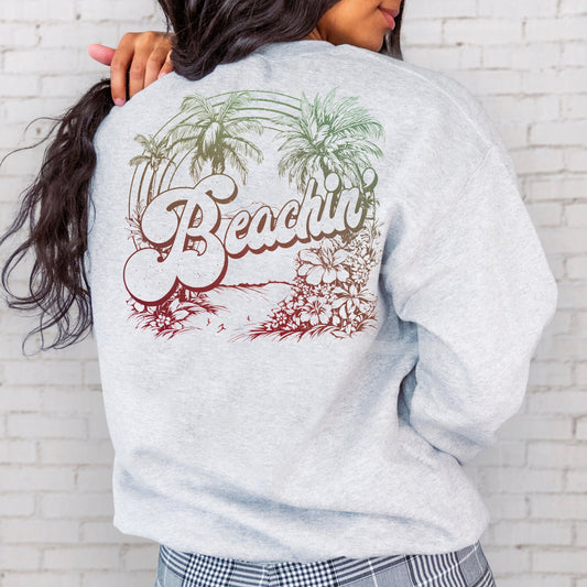 T-Shirt Sweatshirt Beach Beachin  Vintage  Blend Look .