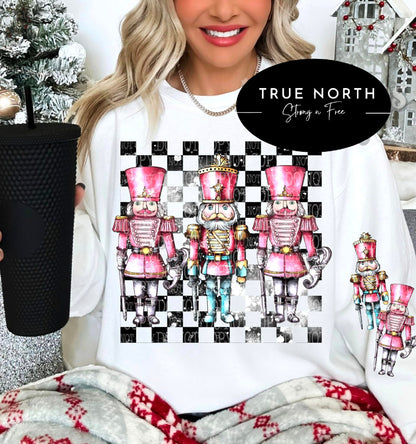 Sweatshirt Or T-Shirt Christmas nutcracker Jumbo Sleeve Print .