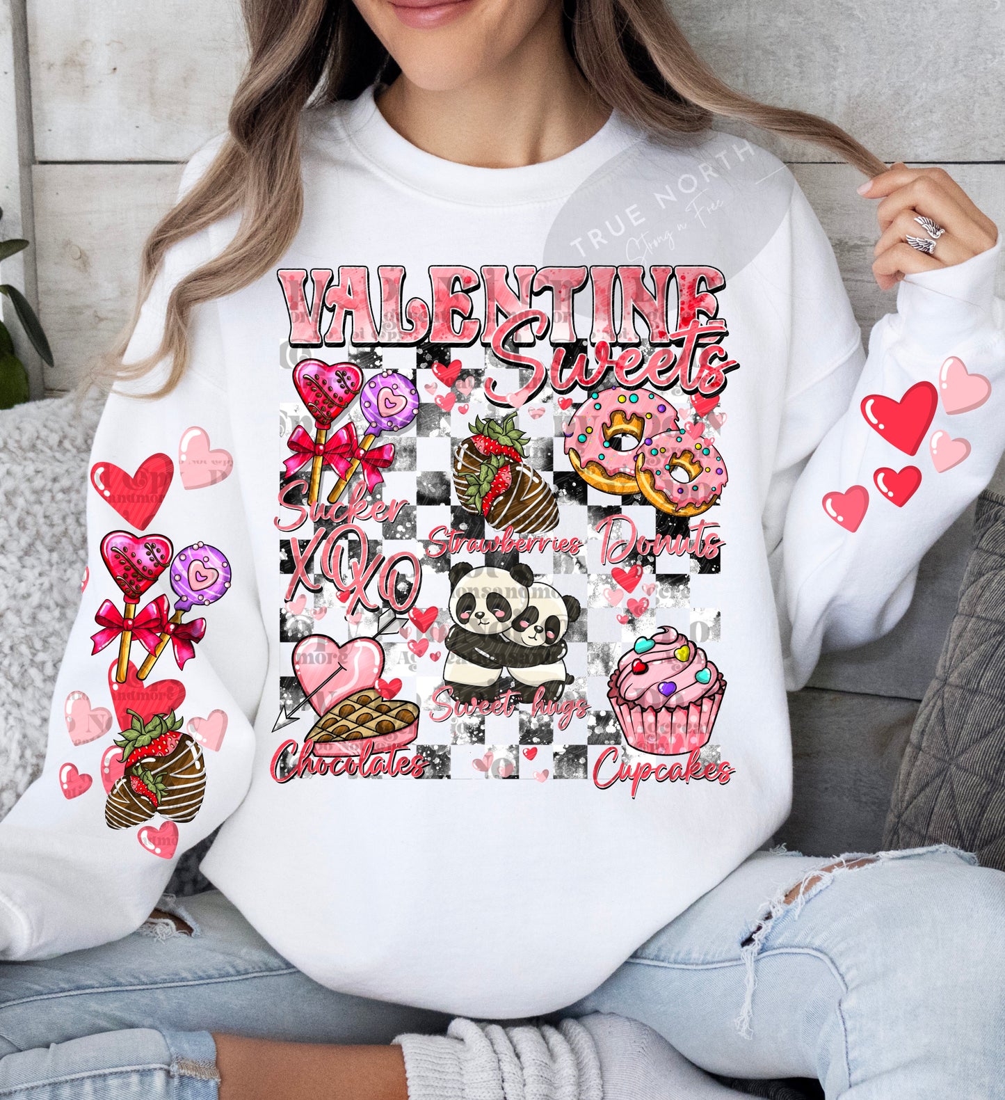 Valentines Sweet Sleeved Prints Sweatshirt or T-Shirt Offerings