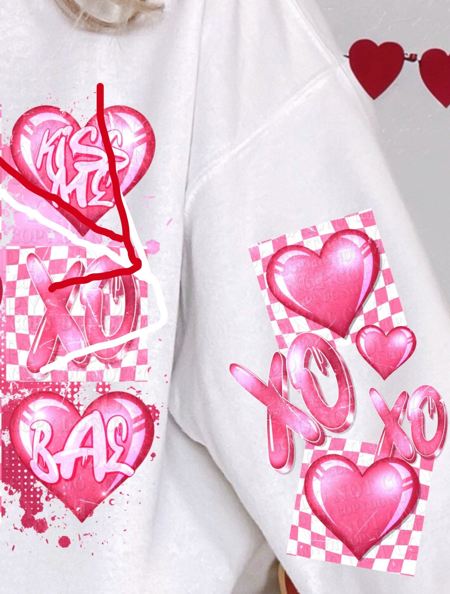 Sweatshirt Or T-Shirt Valentines Bein Mine Hearts  Sleeve offered .