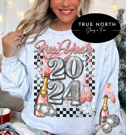 Sweatshirt T-Shirt Hoodie Christmas New Years Jumbo Sleeve Print Offered .