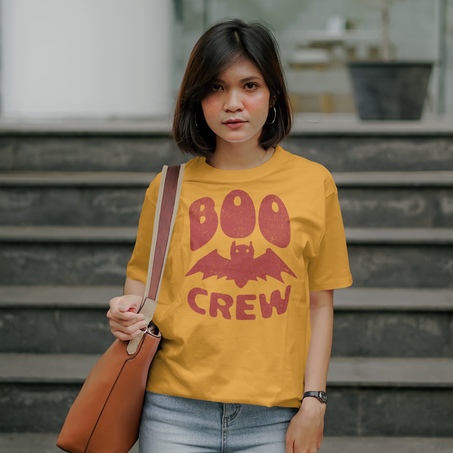 T-Shirt Or Sweatshirt  Fall Halloween Boo Crew Jumbo Print .