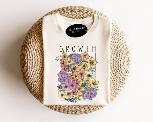 Floral Growth T-Shirt or Sweatshirt - Perfect Summer Fashion for a Bright and Stylish Look .