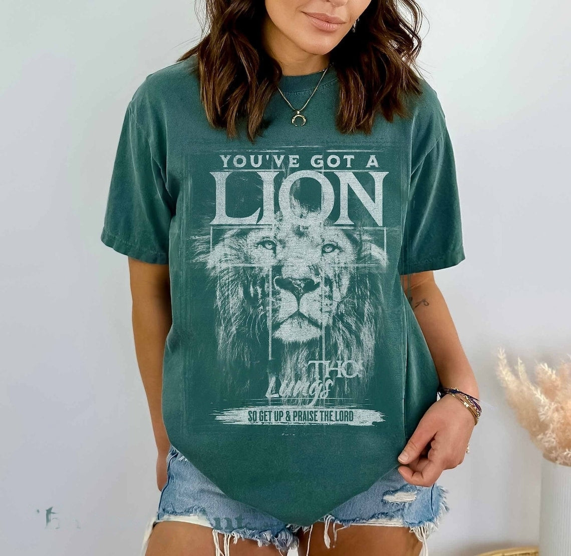 Sweatshirt T-Shirt Hoodie Christian design I have a Lion Praise the Lord .