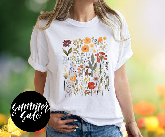 T-Shirt Or Sweatshirt Spring Summer Flowers .