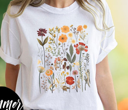 T-Shirt Or Sweatshirt Spring Summer Flowers .