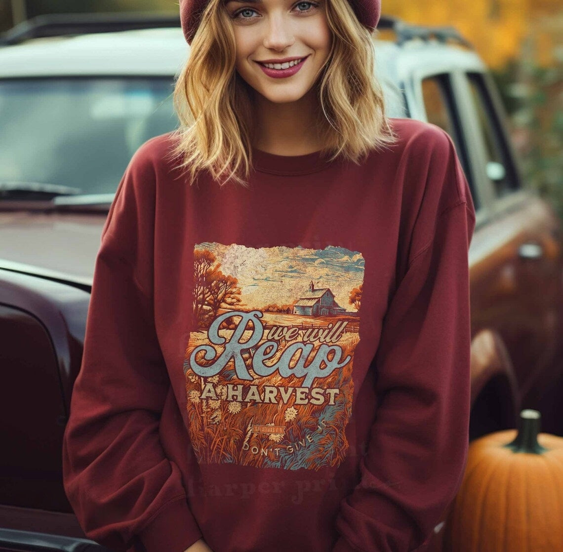 Christian Harvest Sweatshirt Reap the Rewards with this Stylish T-Shirt Hoodie .