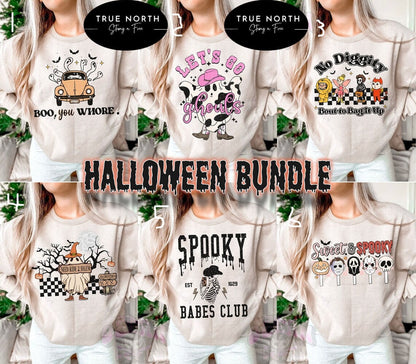 Sweatshirt Or T-Shirt  Fall Theme Halloween Group Of 6 #2 .