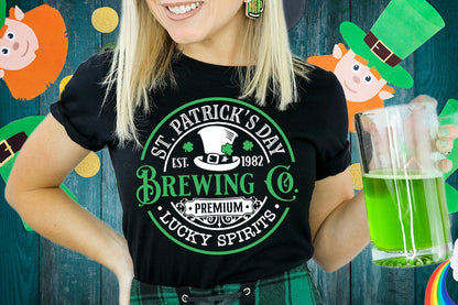 St Patricks Day Brewing Co T-Shirt or Sweatshirt - Celebrate in Style