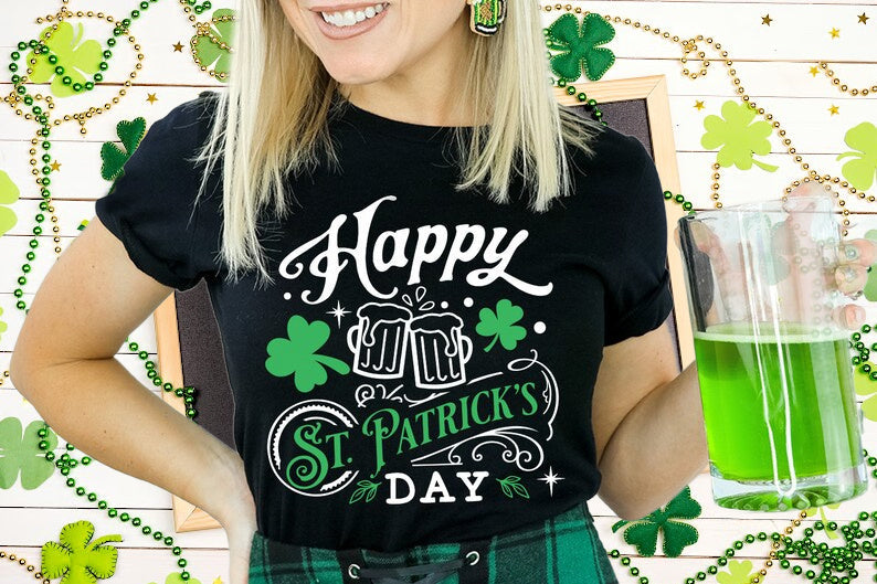 St Patricks Day Happy T-Shirt or Sweatshirt - Limited Edition