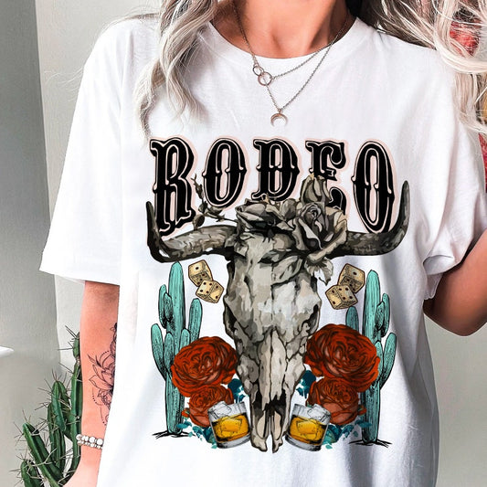 T-Shirt Or Sweatshirt Western Rodeo LARGE Print .