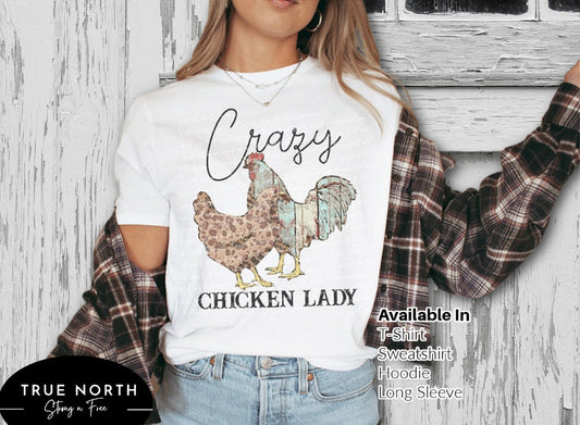 DTF Transfer Crazy Chicken Lady