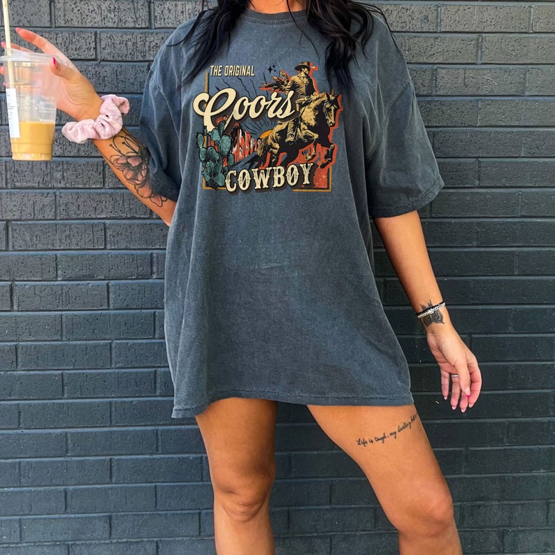 T-Shirt Or Sweatshirt Western The Original Coors Cowboy .