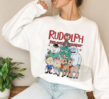 Sweatshirt or T-Shirt Christmas  Rudolph vintage .