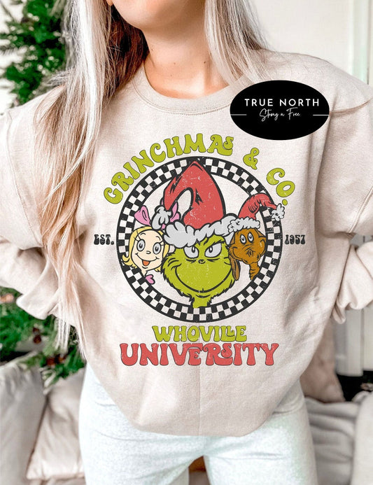 Sweatshirt T-Shirt & Hoodie Christmas  Grinch University .