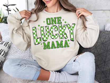 Lucky Mama St Patricks Day T-Shirt or Sweatshirt - Monogrammed Option