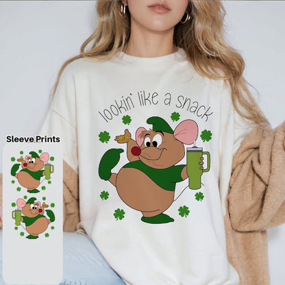 St Patrick Gus Gus Sweatshirt with Sleeve - T-Shirt Option .