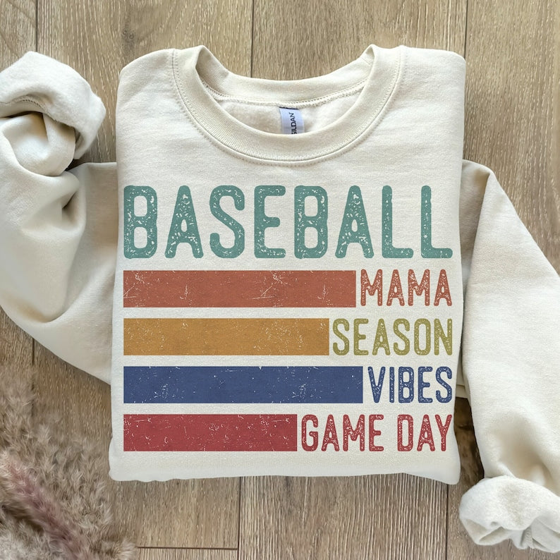 T-Shirt Sweatshirt  Baseball Mama Vintage .