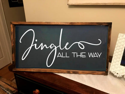 Jingle All The Way | Christmas mantel decor | Holiday mantel sign | Christmas carol wood sign | Christmas 2020