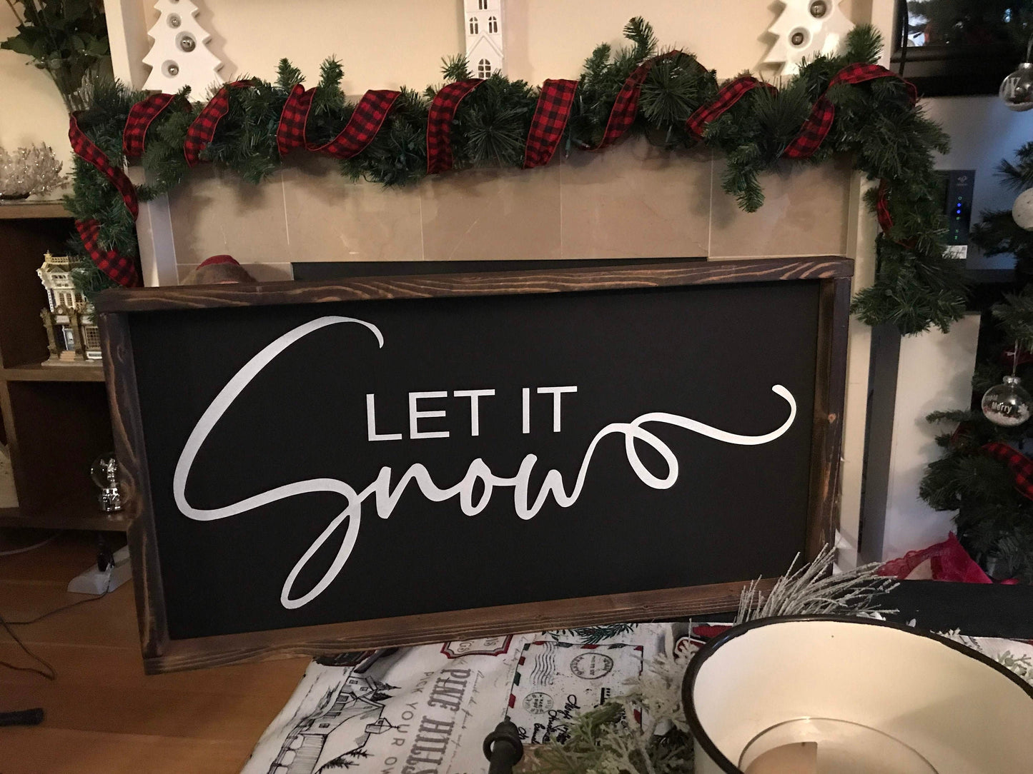Let it Snow | Winter Decor | Christmas Sign | Farmhouse Christmas Decor | Rustic Decor | Farmhouse Decor | Christian Sign |