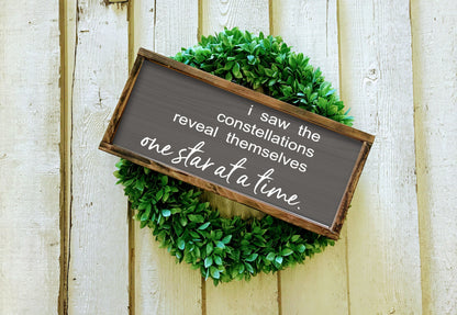 Bobcaygeon Constellations One Star at a Time | The Tragically Hip |  wedding gift |  rustic wooden sign | farmhouse decor  |  wooden sign