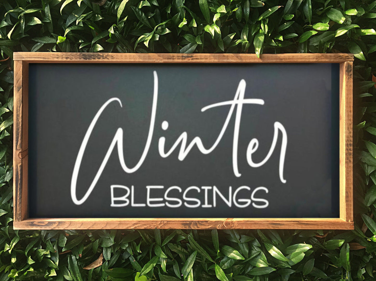Winter Blessings Sign, Winter Decor, Christmas Decor, Farmhouse Sign, rustic sign, mantle decor, Housewarming Gift