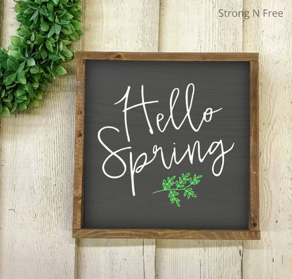 Hello Spring Sign, Hello Spring, Spring Decor, Hello Sign, Spring Sign, Easter Decor, Spring Wood Sign, Seasonal Decor