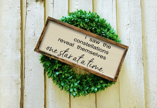 Bobcaygeon Constellations One Star at a Time | The Tragically Hip |  wedding gift |  rustic wooden sign | farmhouse decor  |  wooden sign