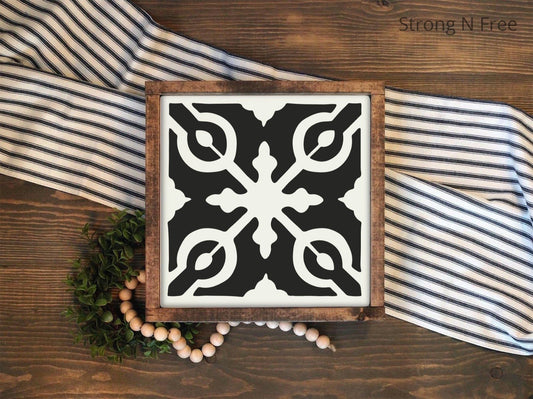 Spanish Tile Wooden Signs // Wood Sign Decor // Farmhouse Sign // Farmhouse Home Decor