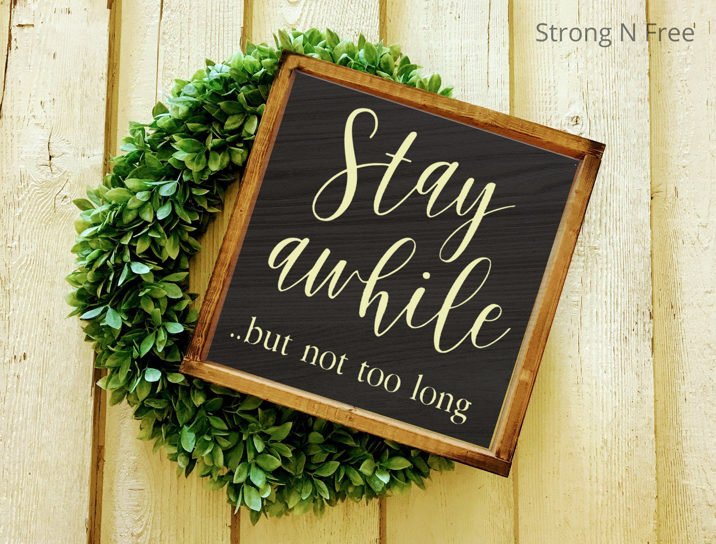 stay awhile sign stay while framed stay awhile  fixer upper house  modern farmhouse decor framed farmhouse living room decor gift for her