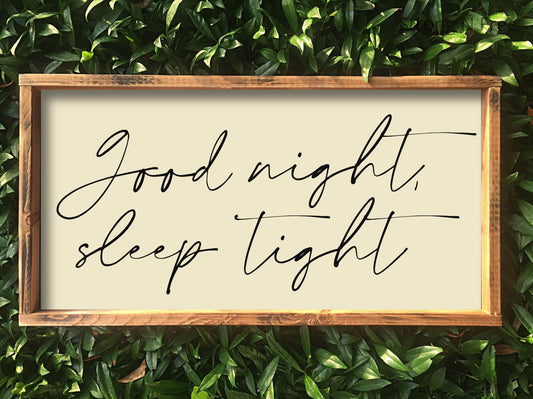 Farmhouse Sign | Good Night Sleep Tight | Kid's Bedroom Sign | Nursery Decor | Children's Room Sign | Fixer Upper | Modern Farmhouse