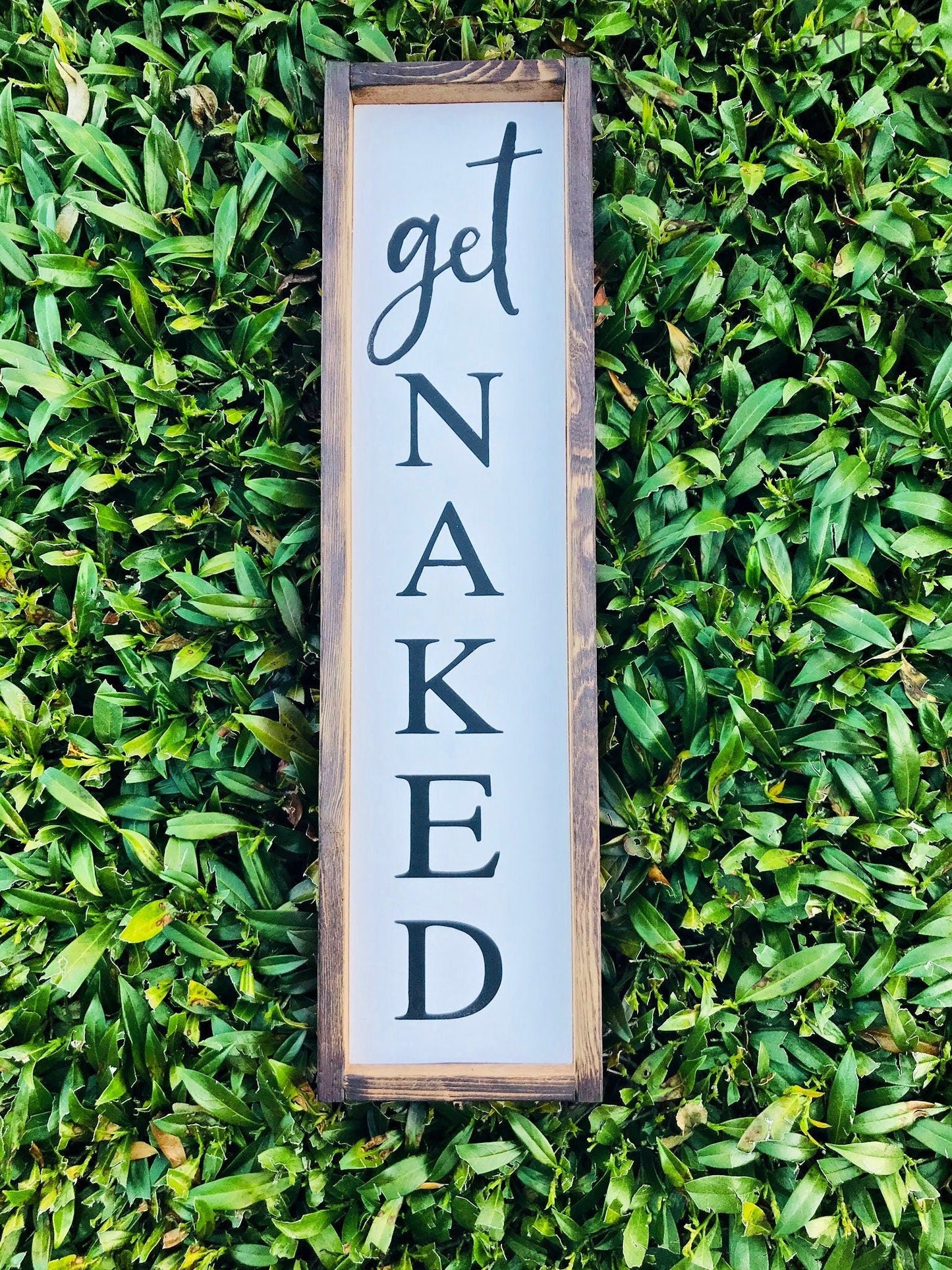 Get Naked Sign | Bathroom Decor | Funny Bathroom Sign | Guest Bath Half Bath | Farmhouse Sign | Farmhouse Style Decor | Bathroom Wall Decor