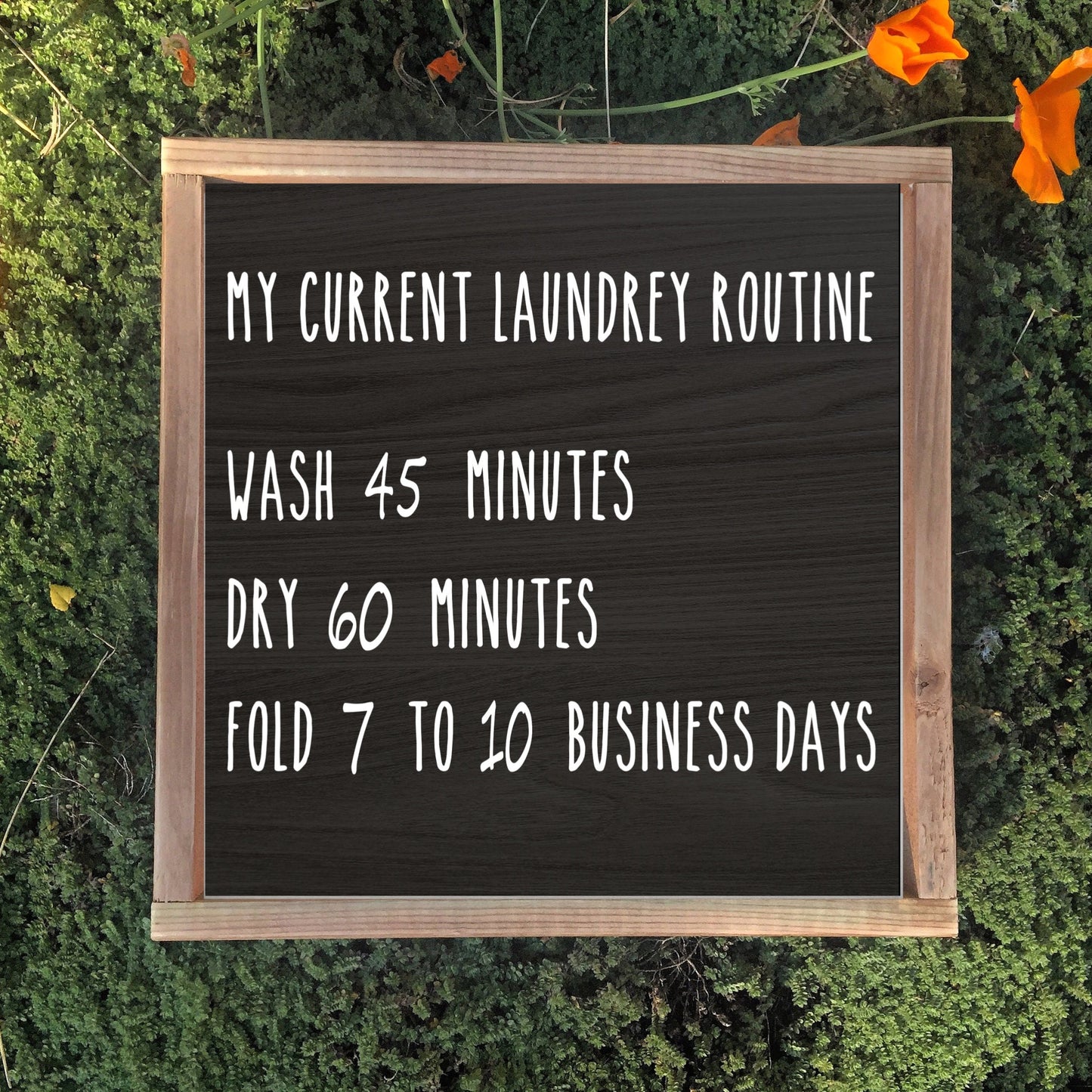 My Current Laundry Routine | Laundry Sign | Laundry Room Decor | Farmhouse Sign | Farmhouse Style | Farmhouse Decor
