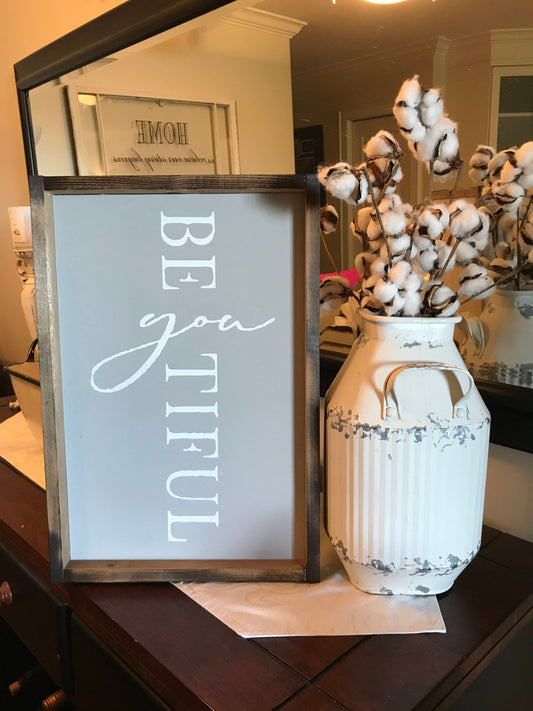 Let's Make Today Beautiful Wood Sign  Large Mantel Decor, Dining Room Sign, Housewarming Gift, Farmhouse Decor, Beautiful Sign Rustic