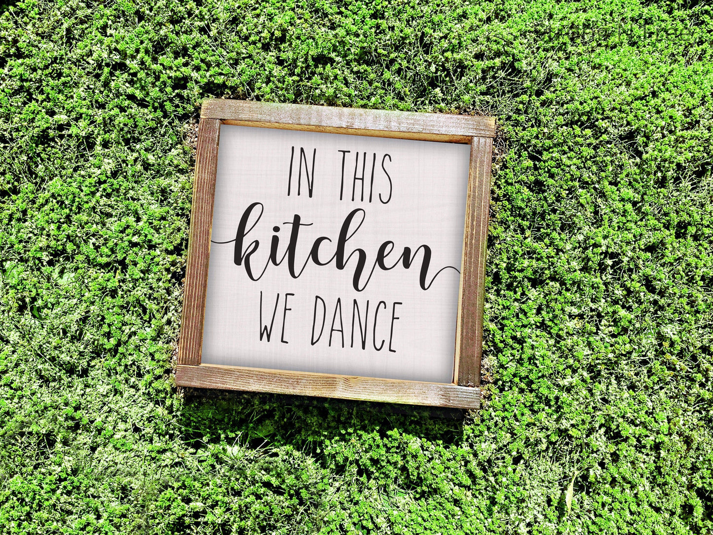 In this Kitchen we dance wooden sign / tiered tray sign / mini sign / funny sign / farmhouse style / mothers day sign/ housewarming sign