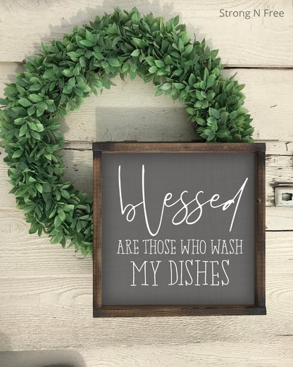 Kitchen sign // Dishes sign // dirty dishes sign // tiered tray sign // mini sign// funny kitchen sign // kitchen decor // kitchen humour