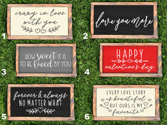 Mini Farmhouse Valentine's Day Signs, Valentine decor, Love Signs, Farmhouse Holiday