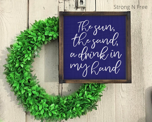 Summer Sign - Tiered Tray Sign - Summer Decor - Summer Sign - Hello Summer - Mini sign