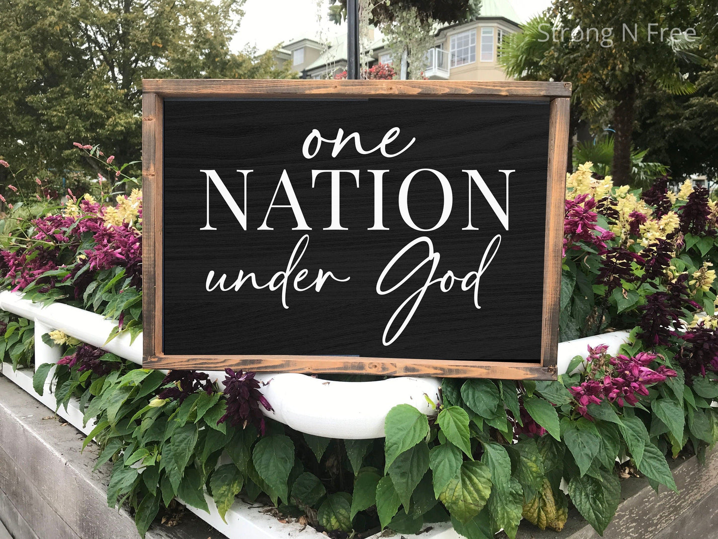 America one Nation Under God Sign - Rustic Wood Sign - Home Decor - Country Decor - Rustic Decor - Patriotic Decorations - 4th of July